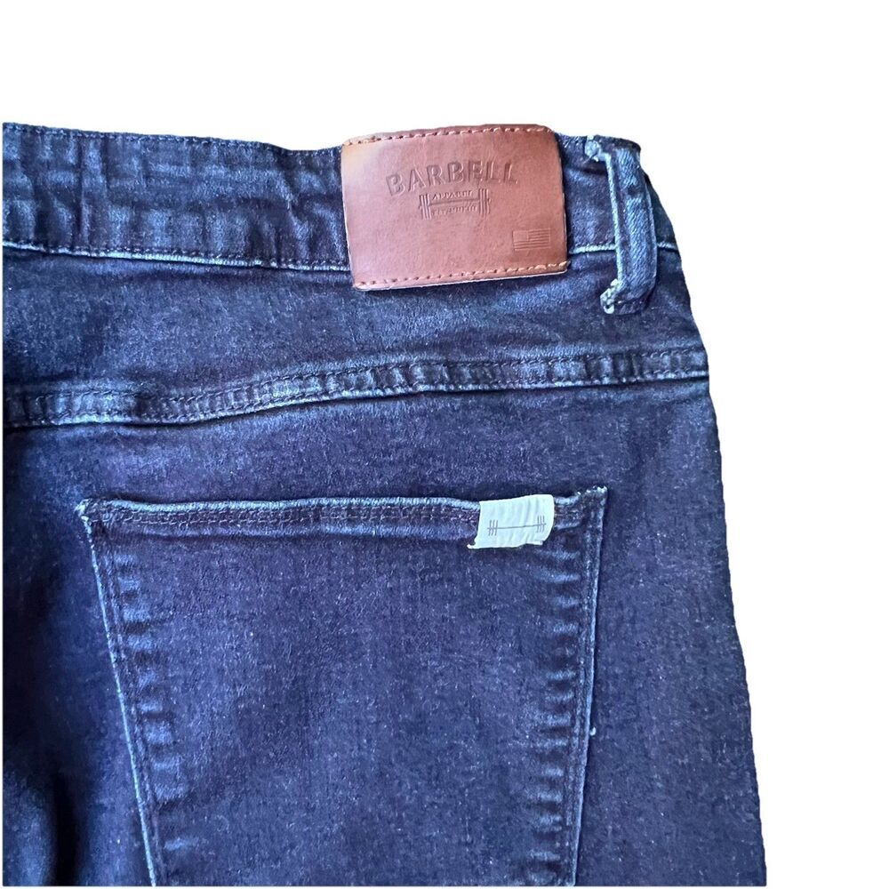 Barbell Apparel D002 Dark Wash Athletic Fit Straight Stretch Jeans Men's 38x32 - Picture 10 of 13